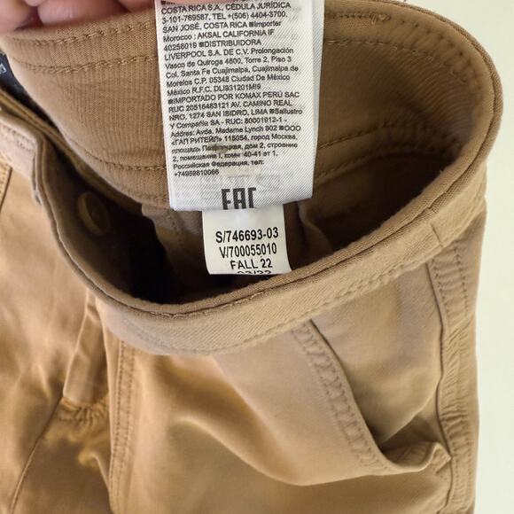 Banana Republic Slim Refined Stretch Cargo Pants Ankle Tan High Rise - Size 10 - Picture 9 of 11